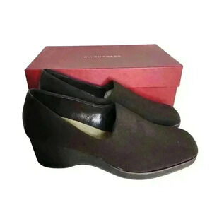 NEW Ellen Tracy Josie women's slip on wedge shoes brown size 7.5